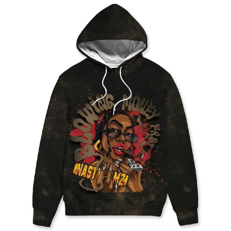 Olive 9s NastyJamz Hoodie Match Blowing Money Fast Girl All-Over Print