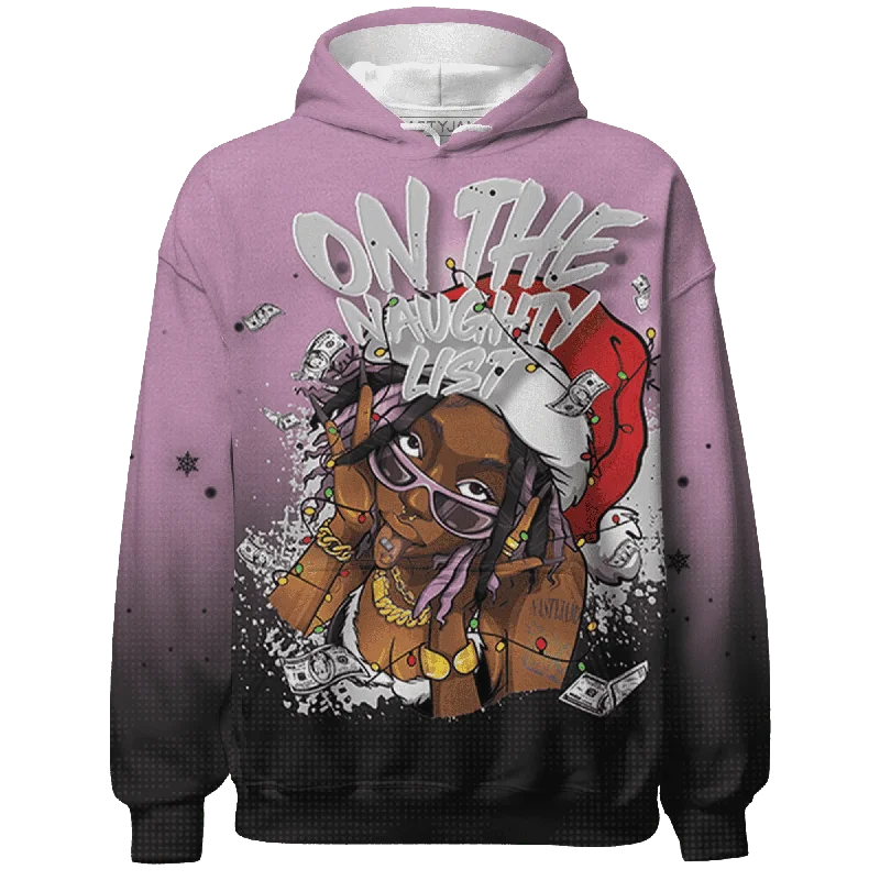 Orchid Neutral Grey Black White 4s NastyJamz Hoodie Match Xmas Naughty List All-Over Print