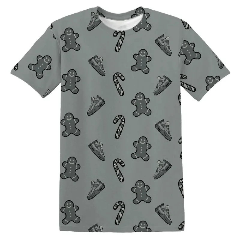 Everyday Wear For Men And Women Paris Cement Olympics 4s NastyJamz T-Shirt Match Candy Cookie Kicks All-Over Print