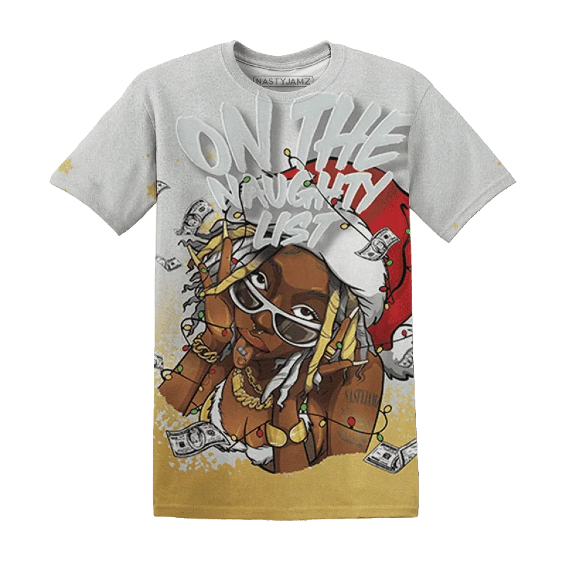 Relaxed-Fit Unisex Clothing Options Paris Cement Olympics 6s NastyJamz T-Shirt Match Xmas Naughty List All-Over Print