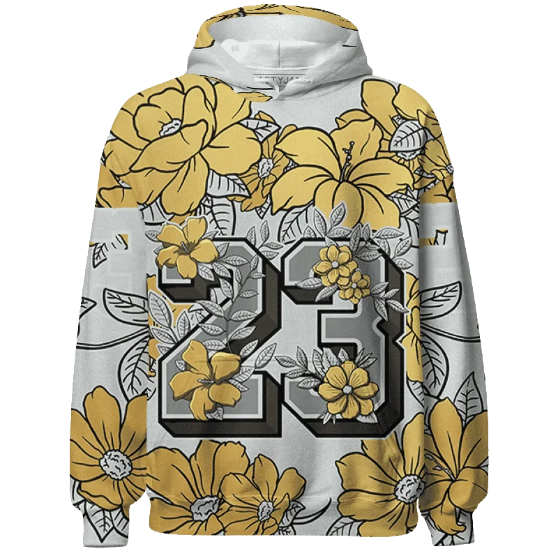 NastyJamz Paris Cement Olympics 6s Hoodie Match 23 Floral Flower All-Over Print