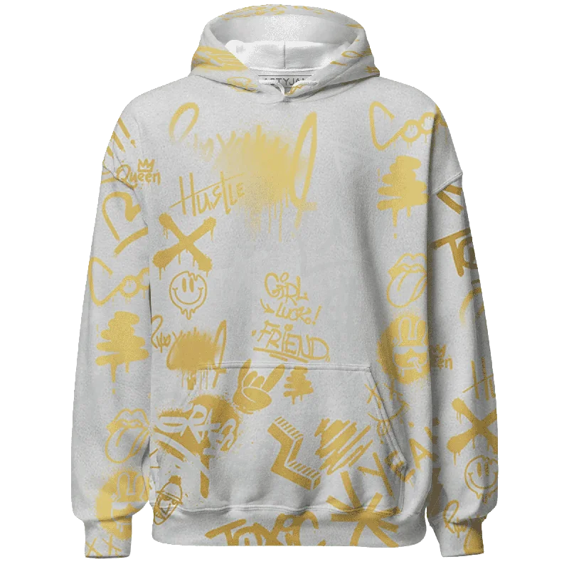 NastyJamz Paris Cement Olympics 6s Hoodie Match Graffiti King Doodle Style All-Over Print