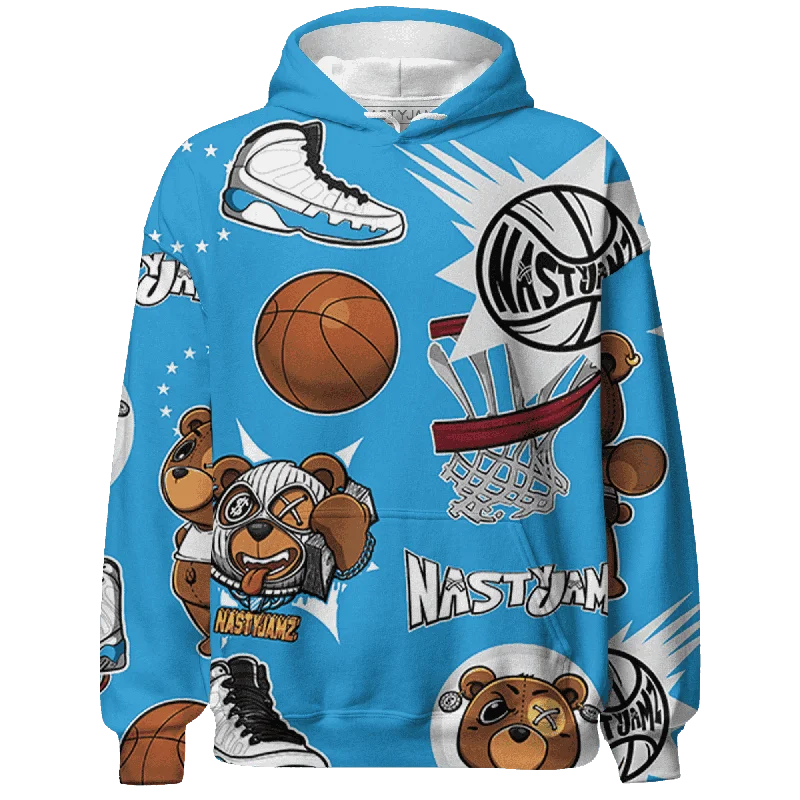 NastyJamz Powder Blue 9s Hoodie Match BER Icon Wallpapers All-Over Print