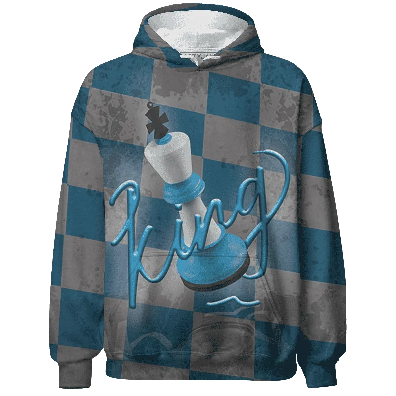 NastyJamz Powder Blue 9s Hoodie Match Black King All-Over Print