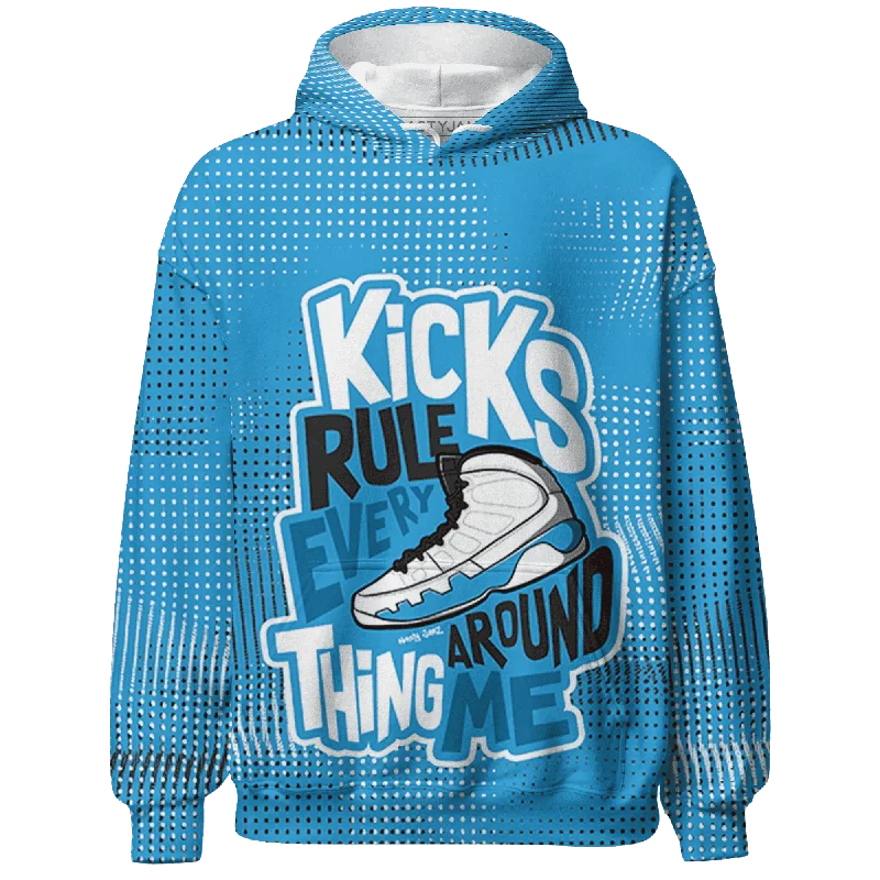 NastyJamz Powder Blue 9s Hoodie Match Kicks Rule All-Over Print