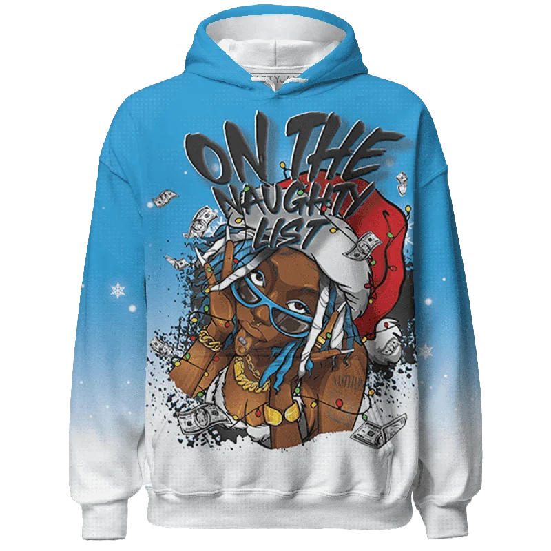 Powder Blue 9s NastyJamz Hoodie Match Xmas Naughty List All-Over Print