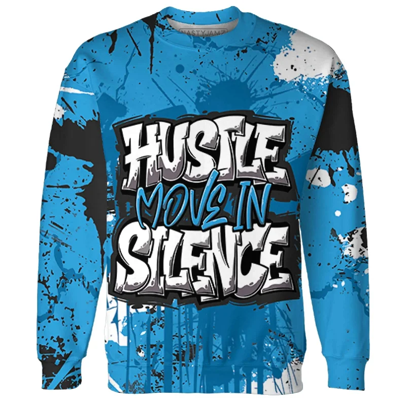 NastyJamz Powder Blue 9s Sweatshirt Match Hustle Move In Silence All-Over Print