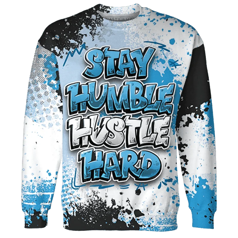 NastyJamz Powder Blue 9s Sweatshirt Match Stay Humble Hustle Hard All-Over Print