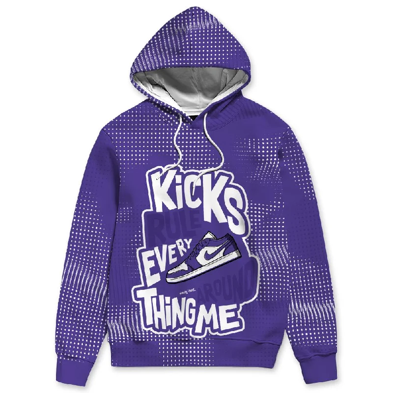 Psychic Purple 1s NastyJamz Hoodie Match Kicks Rule All-Over Print