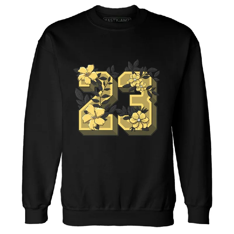 PT Metallic Gold White 12s NastyJamz Sweatshirt Match 23 Floral