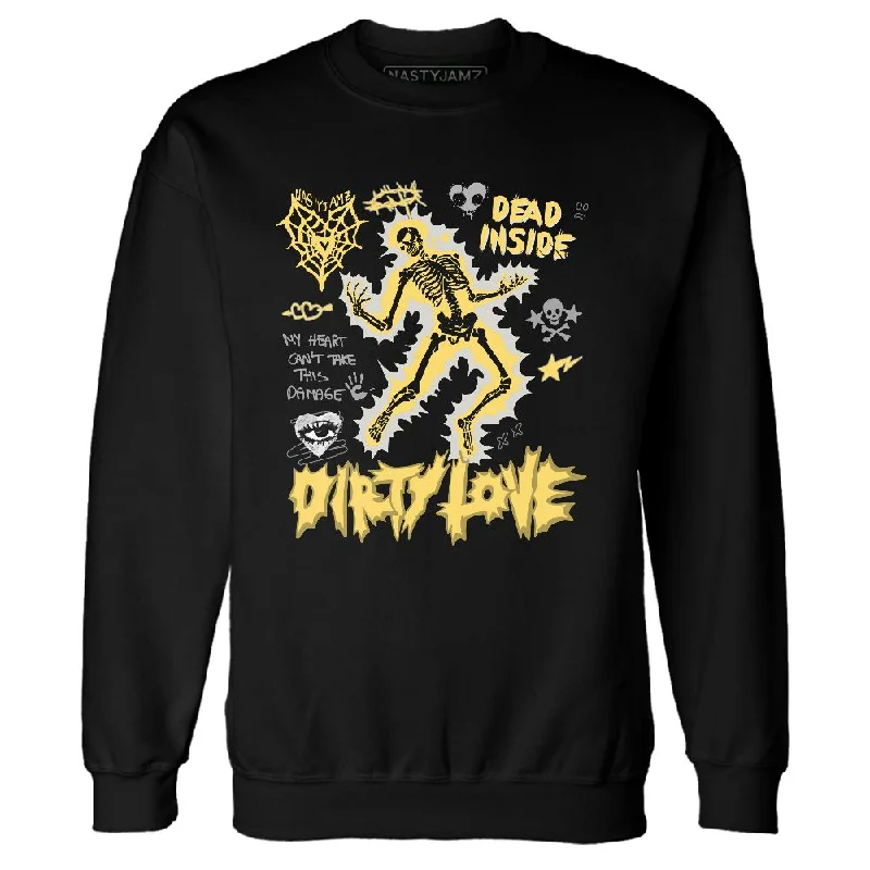 PT Metallic Gold White 12s NastyJamz Sweatshirt Match Dirty Love Skull