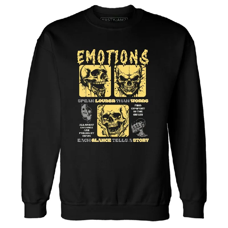 PT Metallic Gold White 12s NastyJamz Sweatshirt Match Emotions Skull