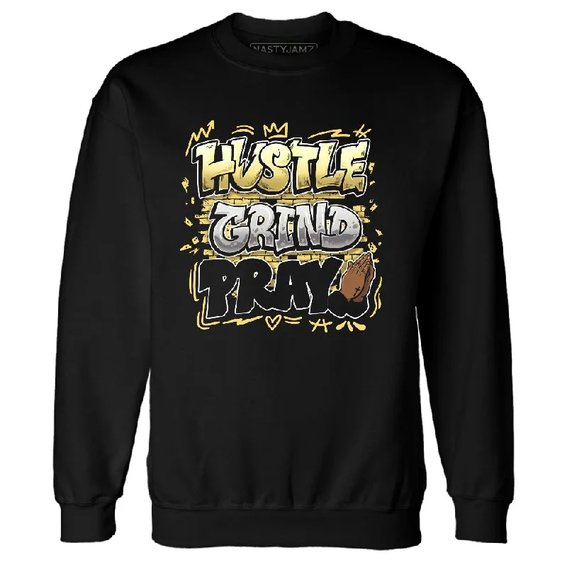 PT Metallic Gold White 12s NastyJamz Sweatshirt Match Hustle Grind Pray