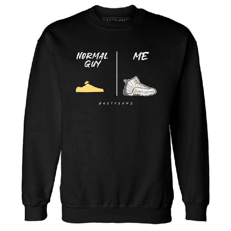 PT Metallic Gold White 12s NastyJamz Sweatshirt Match Normal Guy Shoe