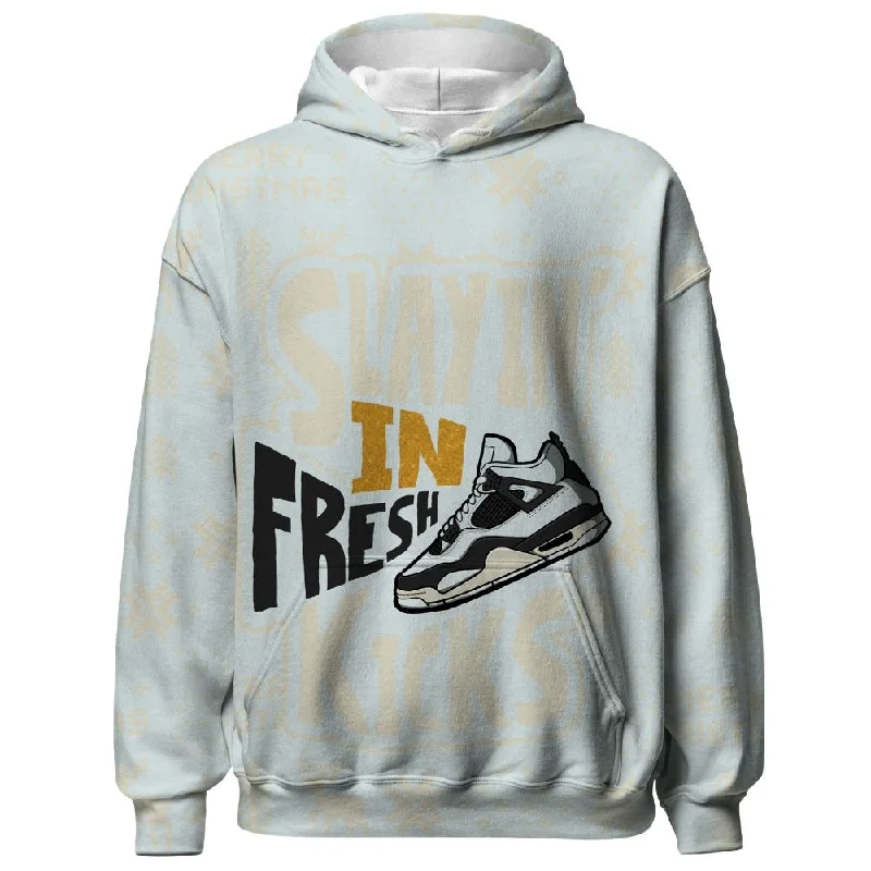 Pure Platinum 4s NastyJamz Hoodie Match Slayin Kicks All-Over Print