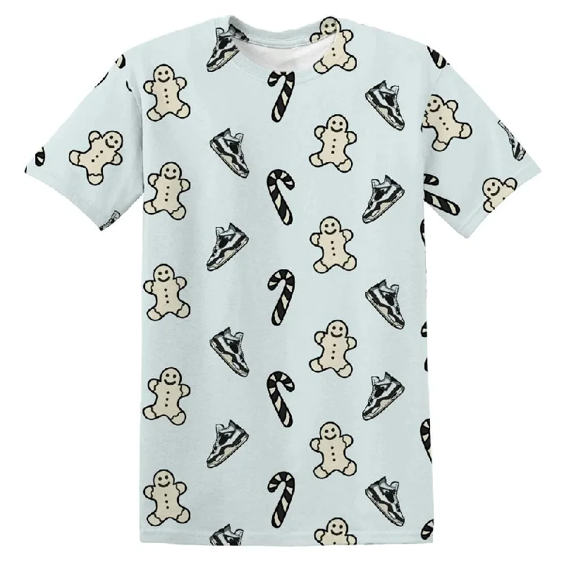 Classic Unisex Fashion Looks Pure Platinum 4s NastyJamz T-Shirt Match Candy Cookie Kicks All-Over Print