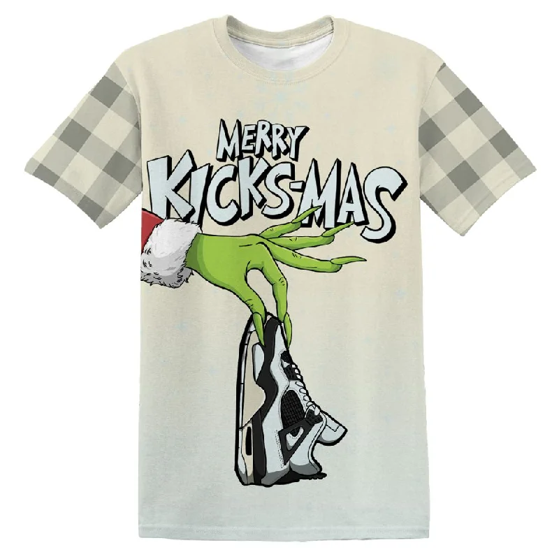 Trendy Unisex Pure Platinum 4s NastyJamz T-Shirt Match Merry Kicksmas All-Over Print