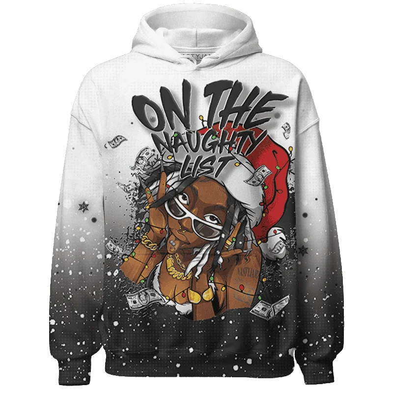 Reverse Oreo 6s NastyJamz Hoodie Match Xmas Naughty List All-Over Print