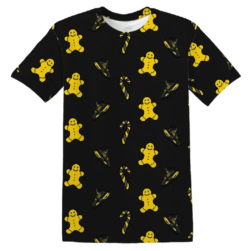 Soft And Breathable Unisex Loungewear Thunder 4s NastyJamz T-Shirt Match Candy Cookie Kicks All-Over Print
