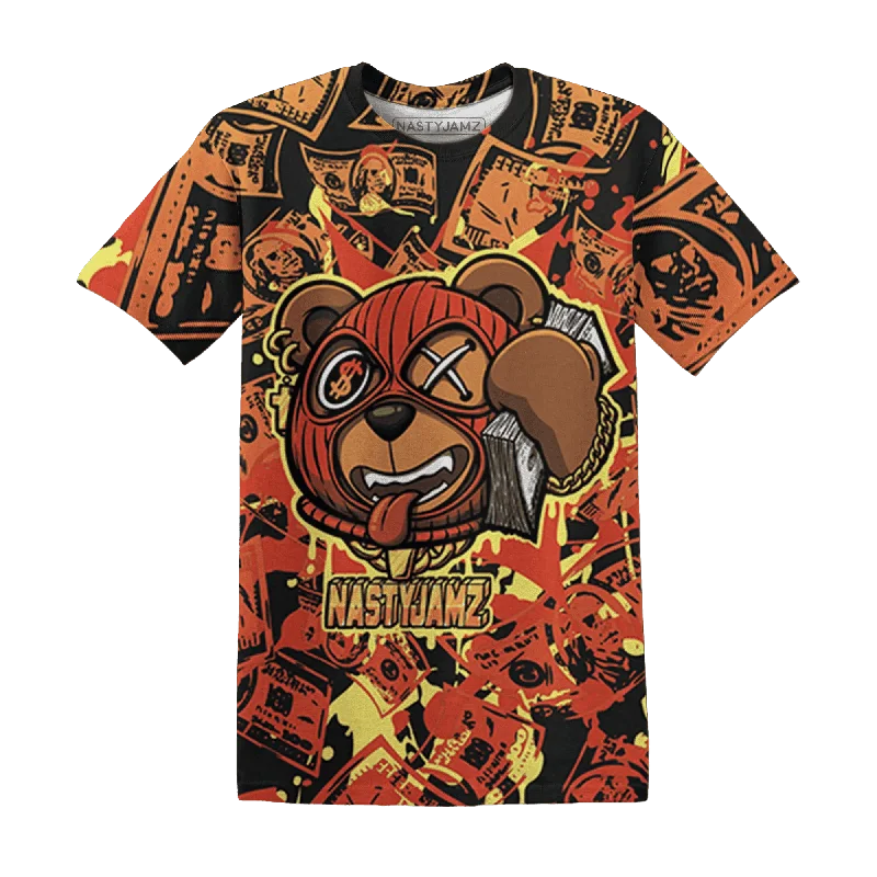 Comfortable And Stylish Unisex Outfits NastyJamz VaporMax Crimson Total Orange Plus T-Shirt Match Money Motive BER All-Over Print