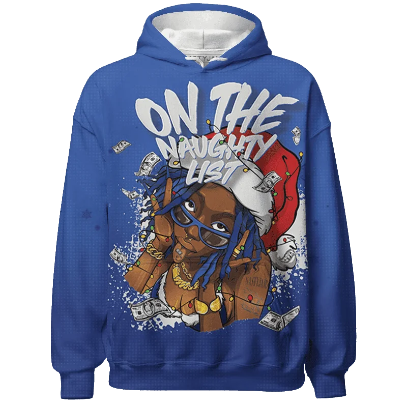 VaporMax Game Royal Blue NastyJamz Hoodie Match Xmas Naughty List All-Over Print