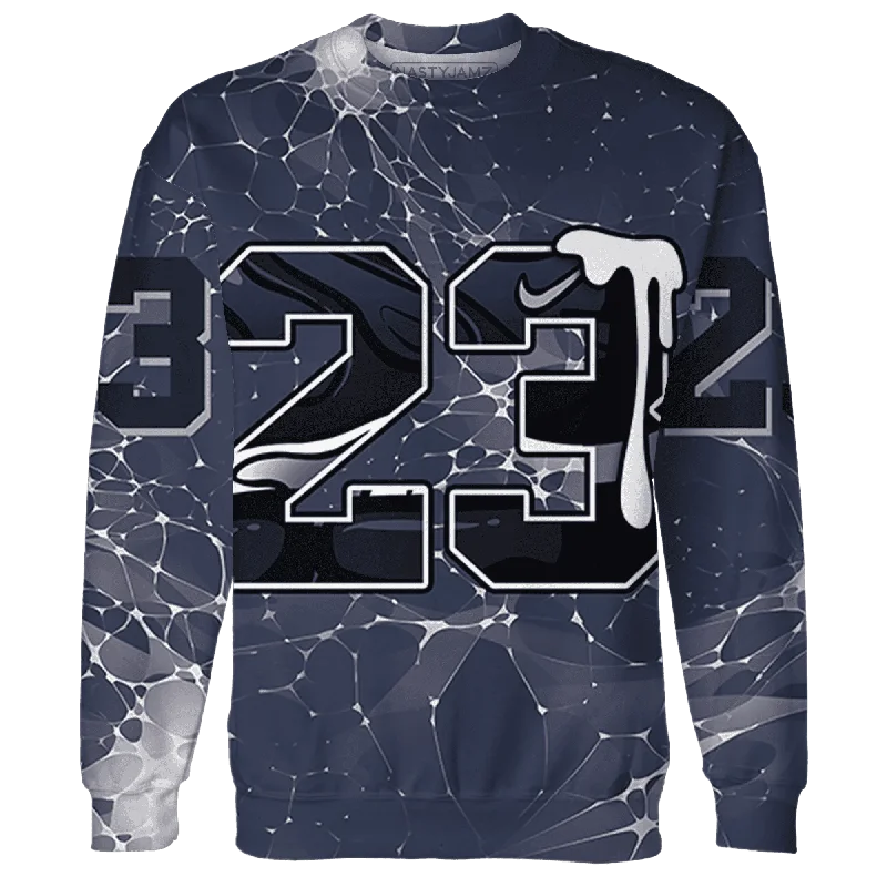 VaporMax Plus Midnight Navy White Metallic Silver NastyJamz Sweatshirt Match 23 Sneaker All-Over Print