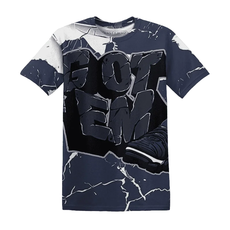 Unisex Casual Wear For All Seasons VaporMax Plus Midnight Navy White Metallic Silver NastyJamz T-Shirt Match Got Em All-Over Print