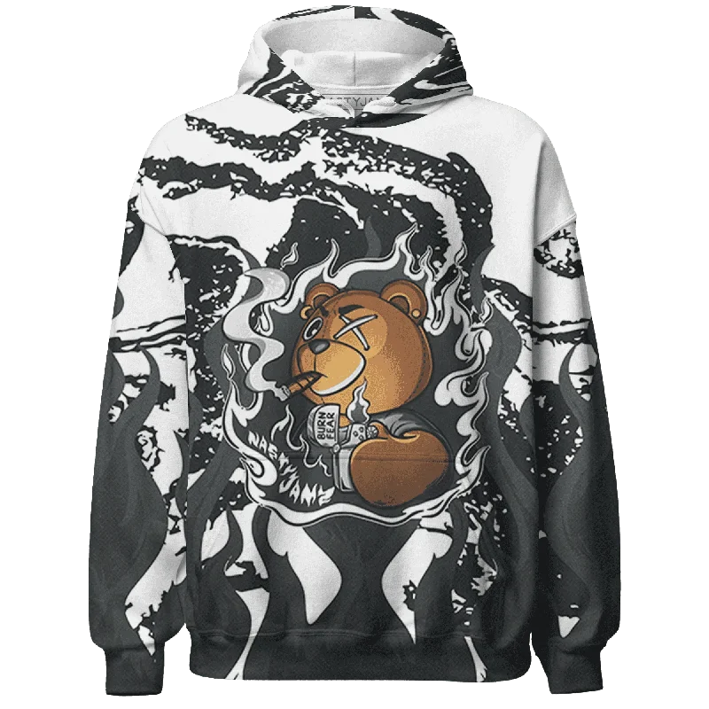 NastyJamz White Thunder 4s Hoodie Match BER Burn Fear All-Over Print