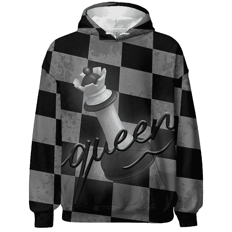 NastyJamz White Thunder 4s Hoodie Match Black Queen All-Over Print