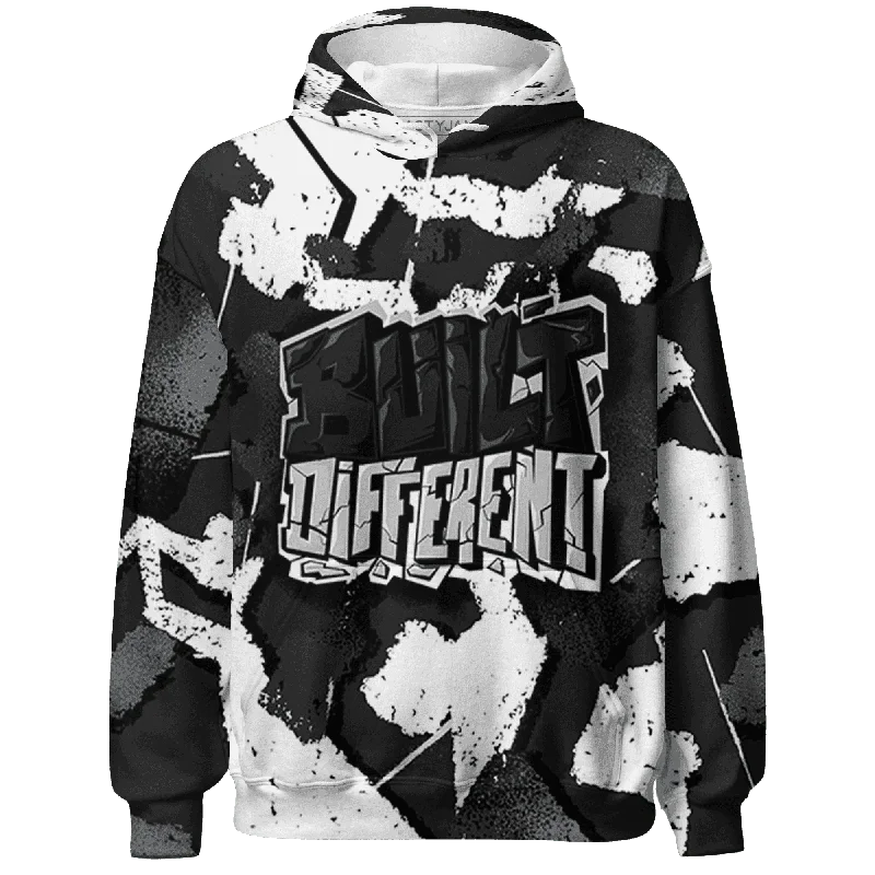 NastyJamz White Thunder 4s Hoodie Match Built Different Broken All-Over Print