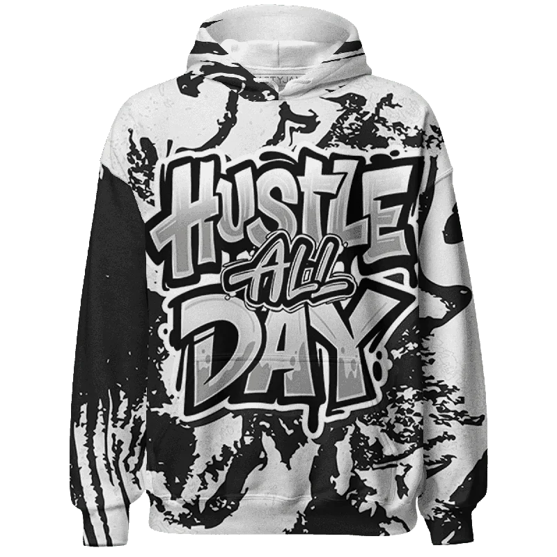 NastyJamz White Thunder 4s Hoodie Match Hustle All Day All-Over Print