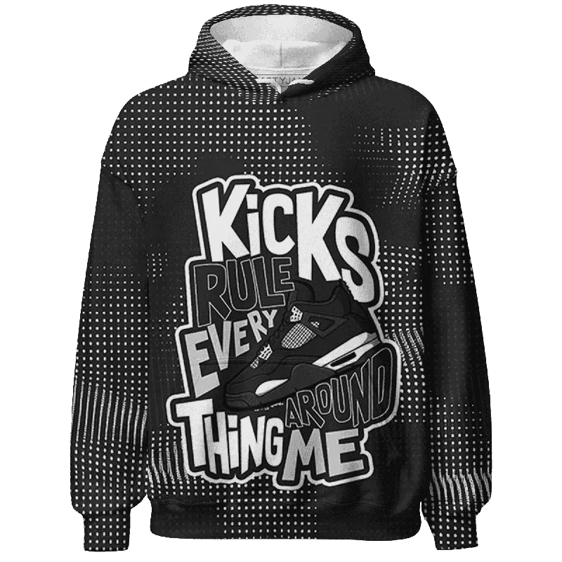 NastyJamz White Thunder 4s Hoodie Match Kicks Rule All-Over Print