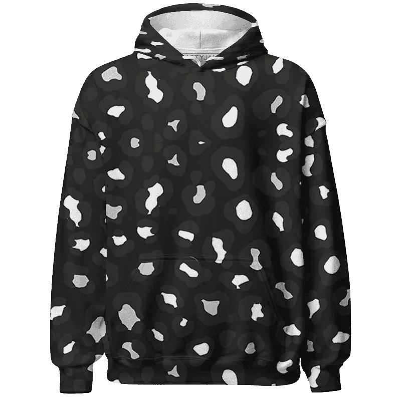 NastyJamz White Thunder 4s Hoodie Match Leopard Pattern All-Over Print