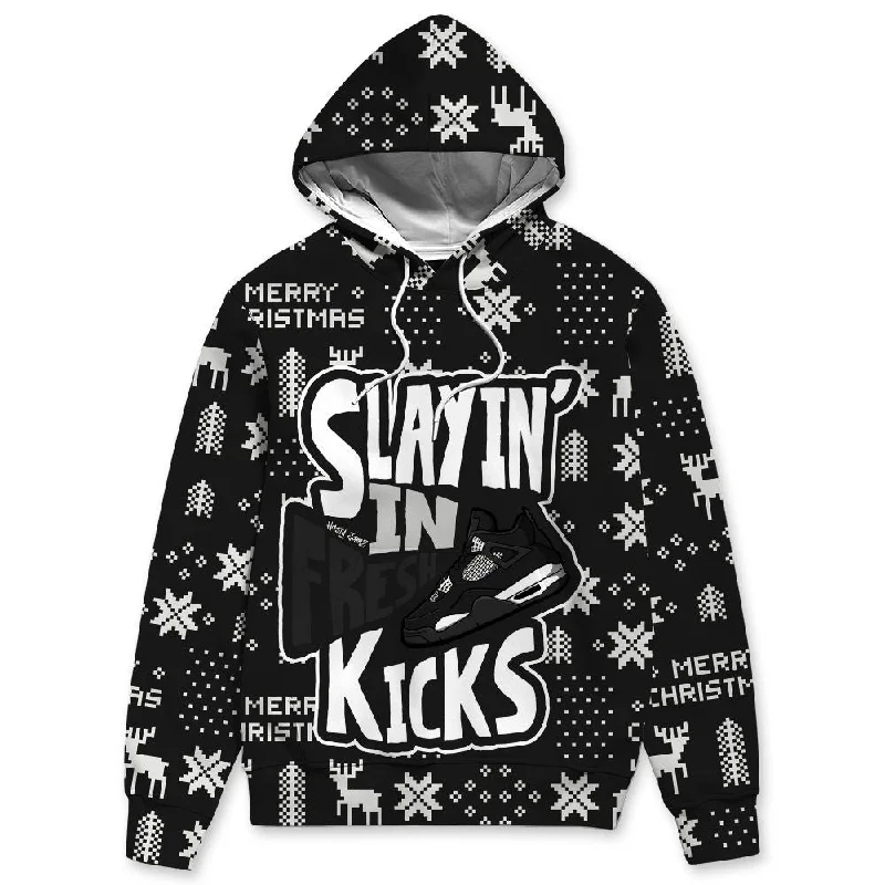 White Thunder 4s NastyJamz Hoodie Match Slayin Kicks All-Over Print