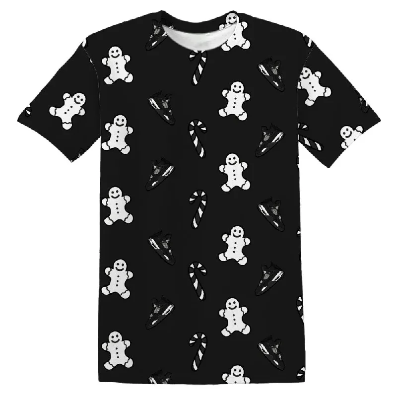 Urban Unisex Fashion Outfits White Thunder 4s NastyJamz T-Shirt Match Candy Cookie Kicks All-Over Print