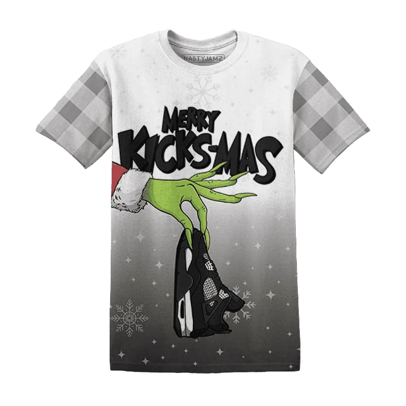 Versatile And Stylish Unisex Apparel White Thunder 4s NastyJamz T-Shirt Match Merry Kicksmas All-Over Print