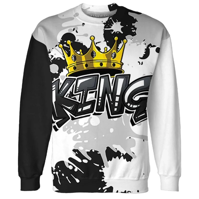 NastyJamz White Thunder 4s Sweatshirt Match KING All-Over Print