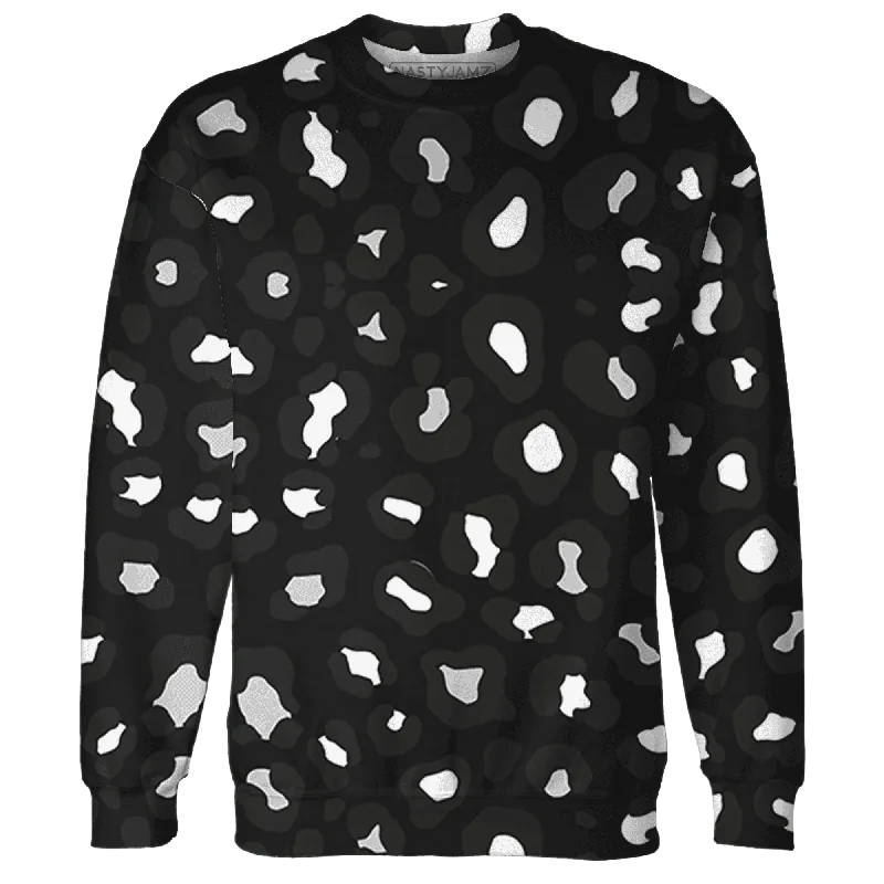 NastyJamz White Thunder 4s Sweatshirt Match Leopard Pattern All-Over Print