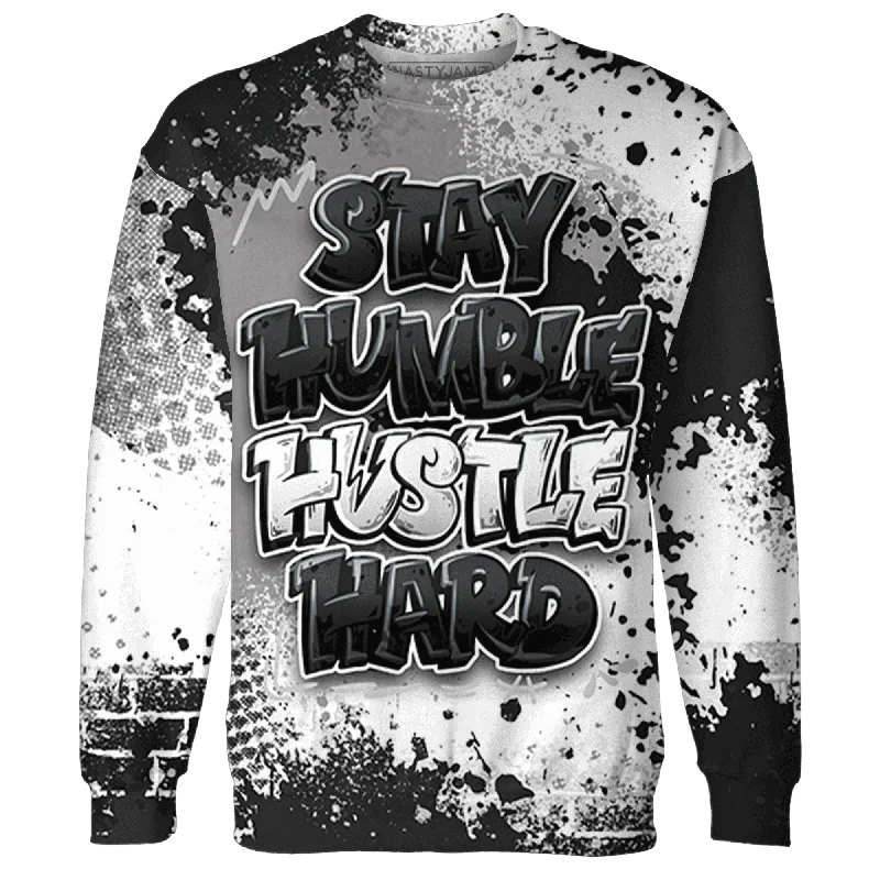 NastyJamz White Thunder 4s Sweatshirt Match Stay Humble Hustle Hard All-Over Print