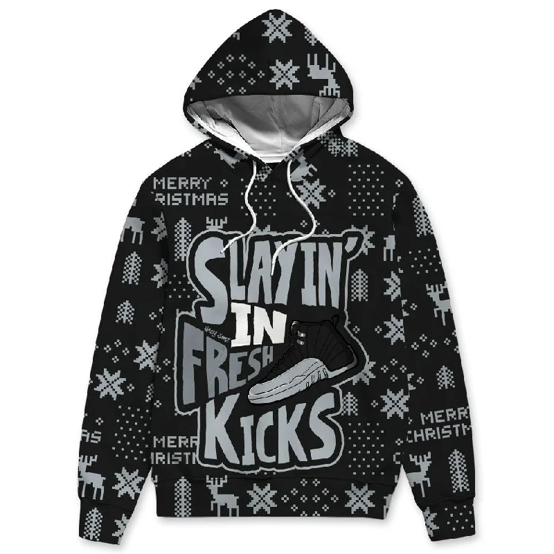 Wolf Grey 12s NastyJamz Hoodie Match Slayin Kicks All-Over Print