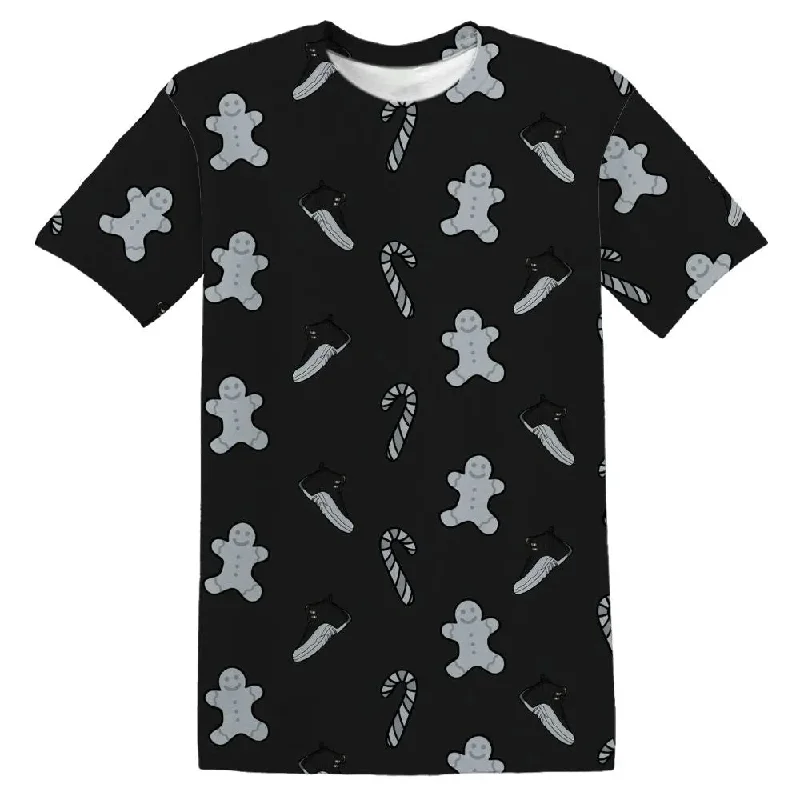 Fashion-Forward Gender-Neutral Outfit Ideas Wolf Grey 12s NastyJamz T-Shirt Match Candy Cookie Kicks All-Over Print