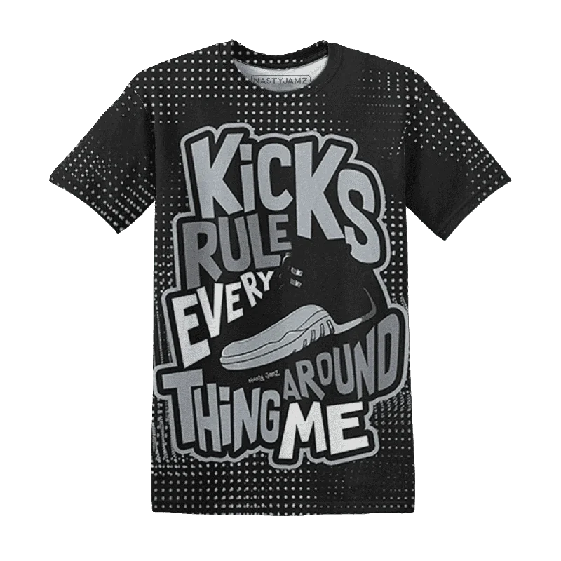 Trendy Unisex Streetwear Fashion NastyJamz Wolf Grey 12s T-Shirt Match Kicks Rule All-Over Print