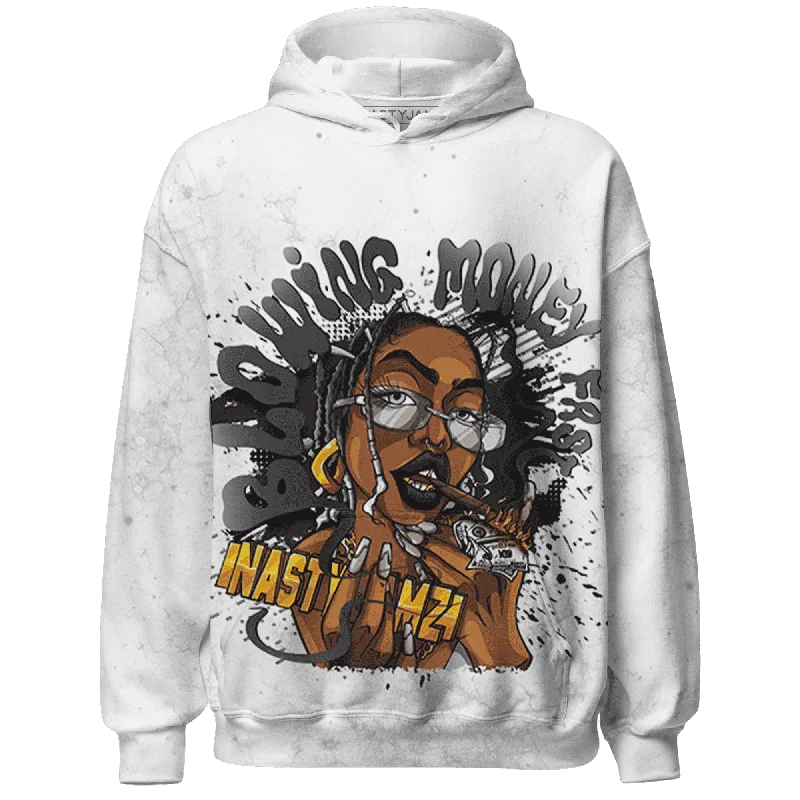 NastyJamz Wolf Grey 1s Hoodie Match Blowing Money Fast Girl All-Over Print