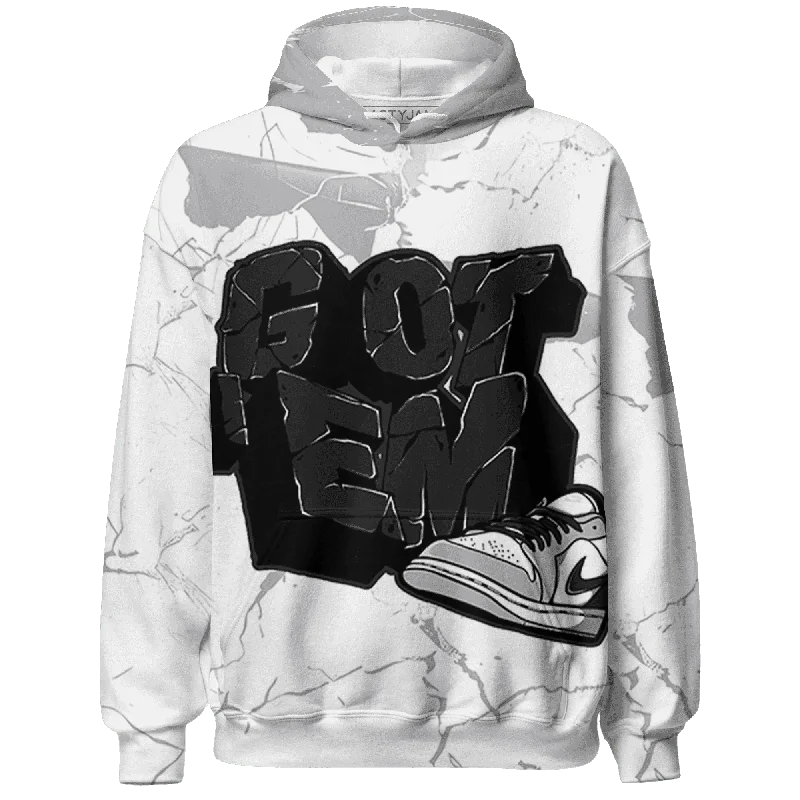 NastyJamz Wolf Grey 1s Hoodie Match Got Em All-Over Print