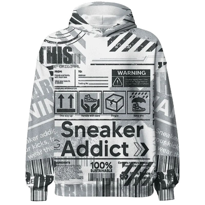 NastyJamz Wolf Grey 1s Hoodie Match Sneaker Addict Warning All-Over Print