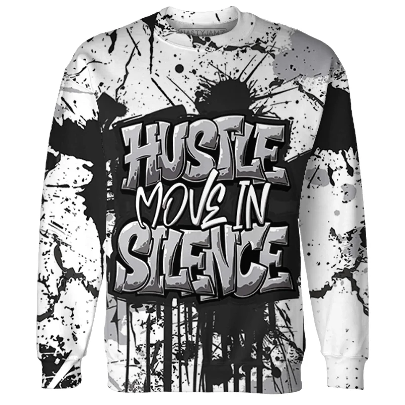 NastyJamz Wolf Grey 1s Sweatshirt Match Hustle Move In Silence All-Over Print