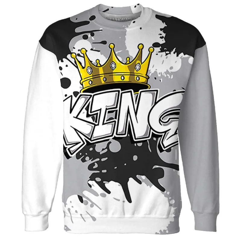 NastyJamz Wolf Grey 1s Sweatshirt Match KING All-Over Print