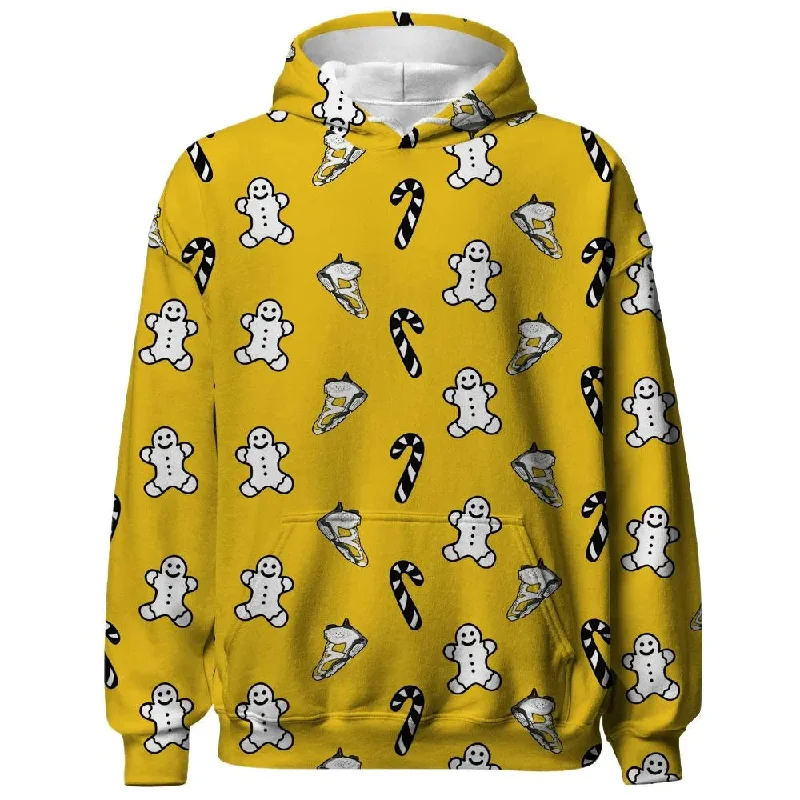 Yellow Ochre 6s NastyJamz Hoodie Match Candy Cookie Kicks All-Over Print