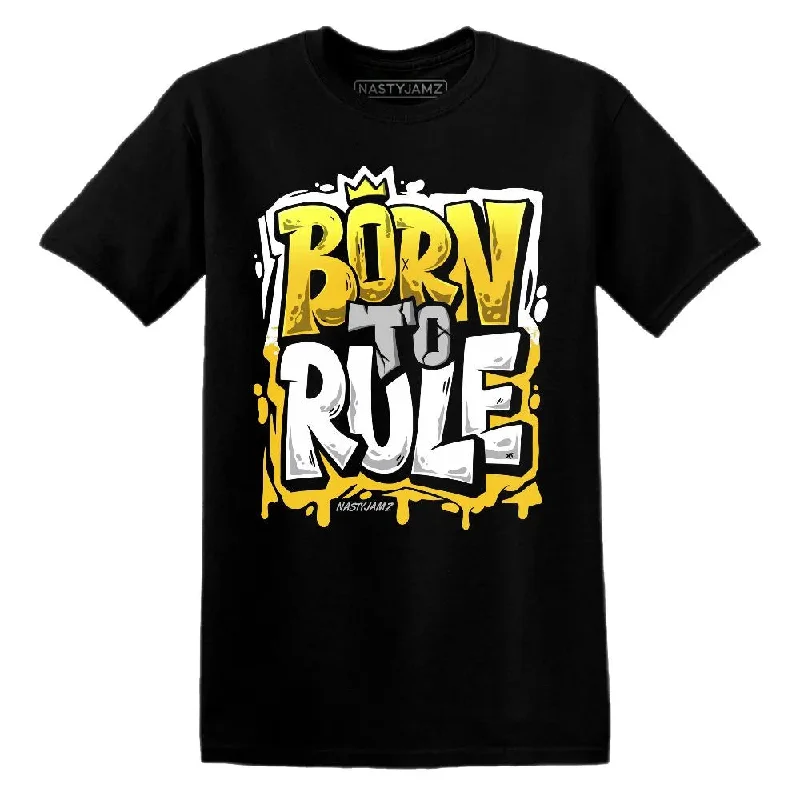 Contemporary Gender-Free Clothing Styles Yellow Ochre 6s NastyJamz T-Shirt Match Born To Rule
