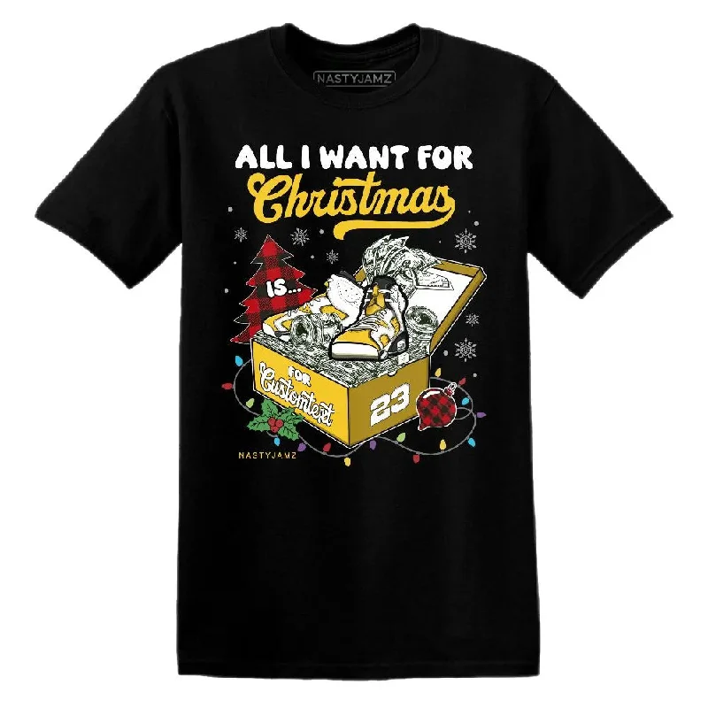 Comfortable And Stylish Unisex Outfits Yellow Ochre 6s NastyJamz T-Shirt Match Dollar Sneaker Box Christmas Custom Text